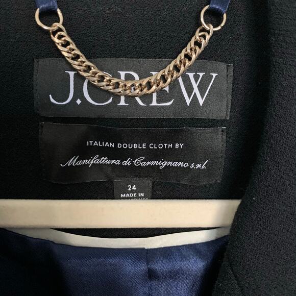 J. Crew Evening Blazer-Jacket in Italian Double-Cloth Wool Blend Size 24 - Picture 5 of 10